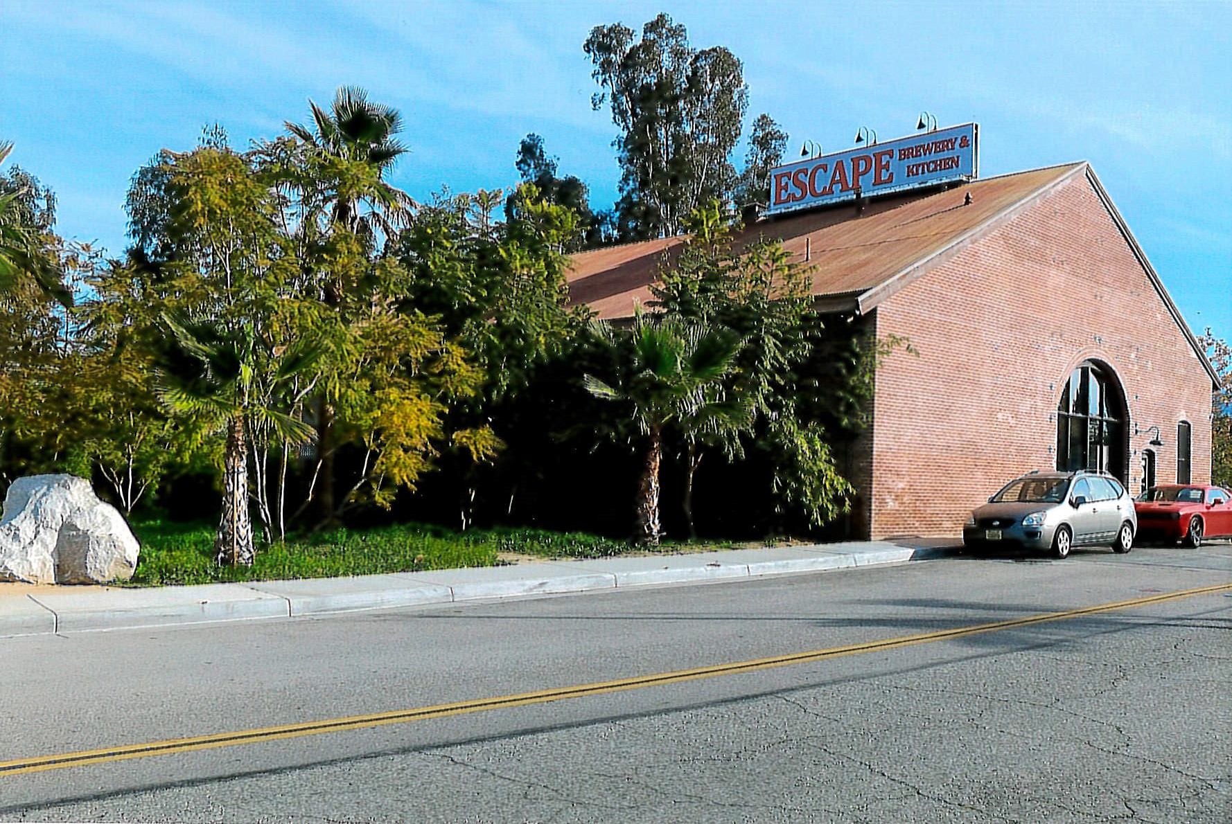 Restored and relandscaped City Transfer and Storage Company Warehouse